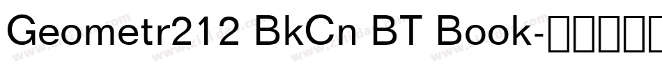 Geometr212 BkCn BT Book字体转换